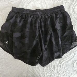 Lululemon  Black Camo Shorts with Elastic Waistband